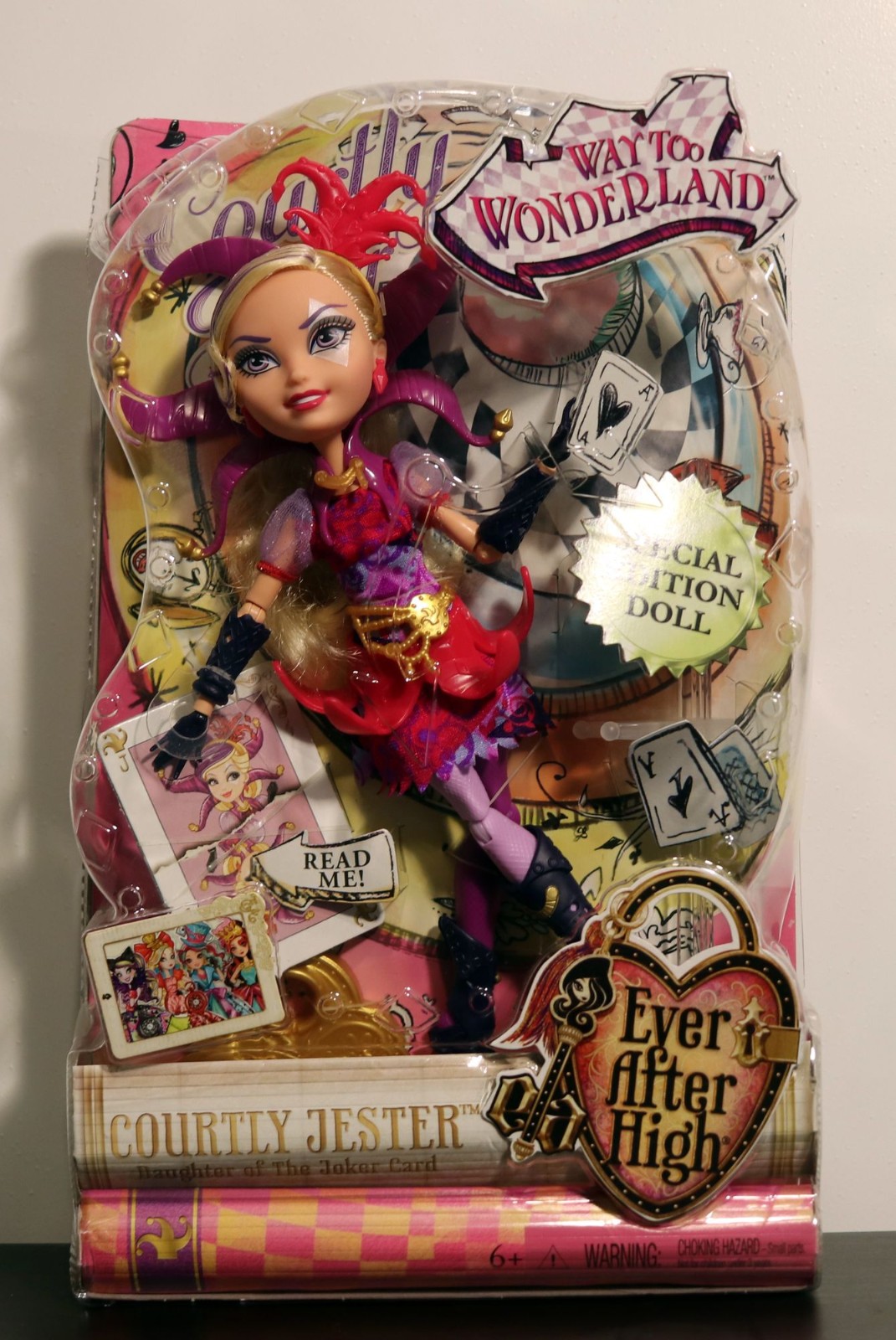Ever After High Courtly Jester Special Edition Doll Wonderland Joker Card NEW