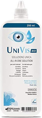 Univis Bio Einzigartige Kontaktlinsenlösung. Mit Hyaluronsäure und Aloe Ve
