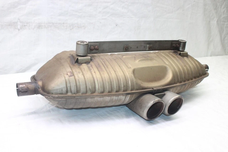 2003 PORSCHE BOXSTER 986 CONV #402 REAR EXHAUST MUFFLER DUAL TIP 3.2L 03-04 - Image 2 of 4