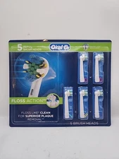 NEW Oral-B - Floss Action Replacement Brush Heads 5 Pieces Pack