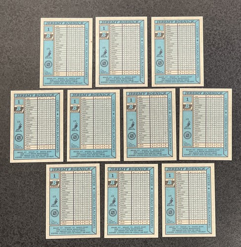 (10) Lot 1990-91 BOWMAN # 1 JEREMY ROENICK ROOKIE CHICAGO BLACKHAWKS RC - Picture 2 of 2