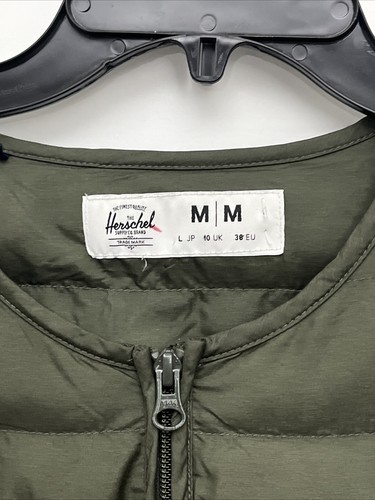 Herschel Camo Green Featherless Liner Jacket Size Medium Quilted - Picture 2 of 5