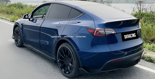 Alerón difusor labial parachoques trasero de fibra de carbono real para Tesla modelo Y 2020-2023 - Imagen 10 de 16
