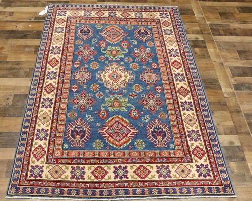 5'x7'5' New Fine Blue Pak super Kazak hand knotted wool Caucasian area rug