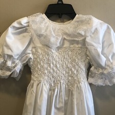 Beautiful White Christening Gown, Mini Bride, Or Any Formal Occasion