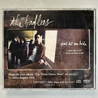 Badlees Don't Let Me Hide CD Promo Single