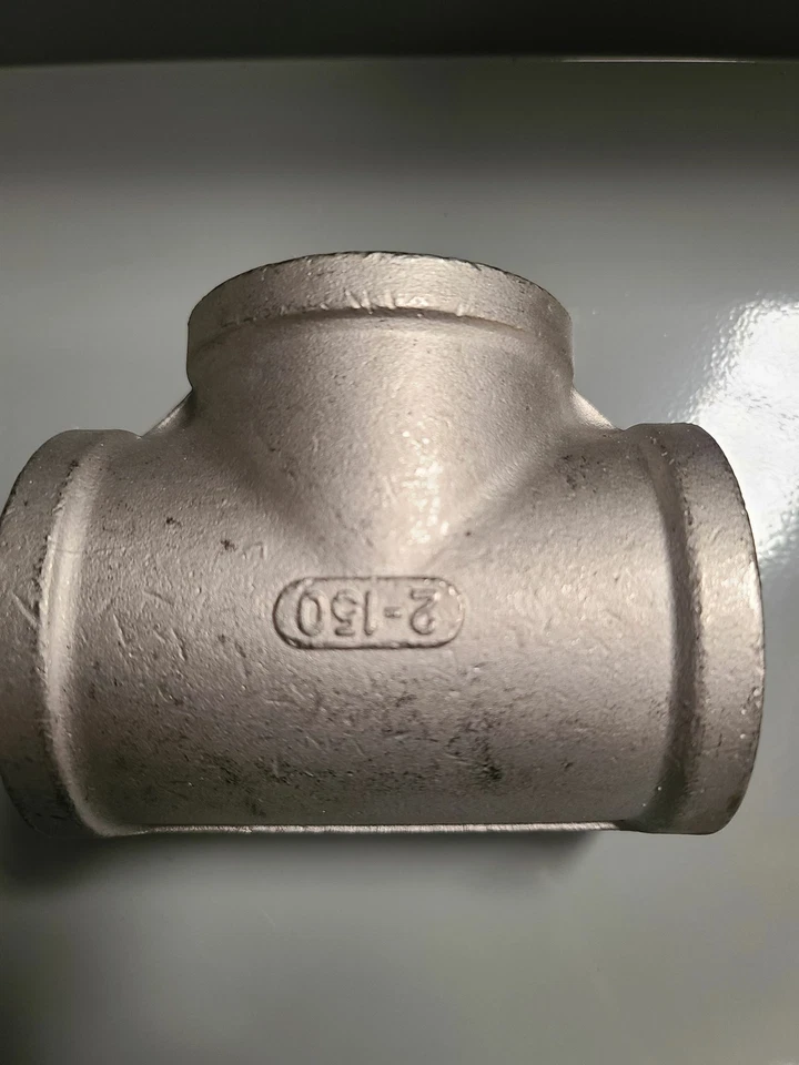 2 inch 304 Stainless Steel 150 PSI Pipe Tee - Image 2 of 4