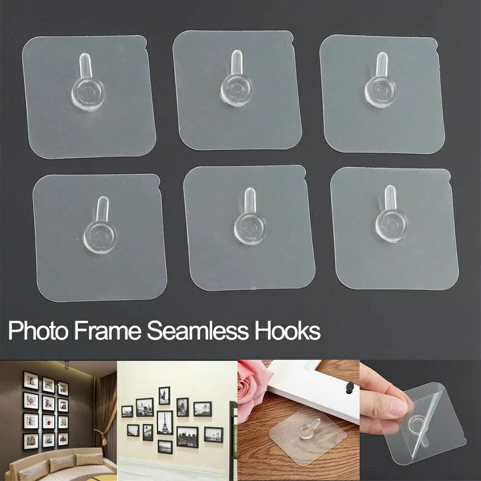  20PCS White Powerful Concrete Hard Wall Drywall Picture Hooks  Non-Trace Hanging Hook Traceless Nail Plastic Wall Hook for Picture Photo  Frame Clock Hangers(4cm/1.57 Length) : Tools & Home Improvement