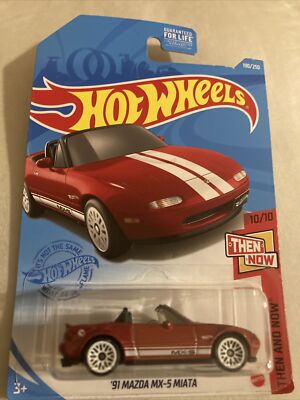 Super Treasure Hunt hot wheels then and now '91 Mazda MX-5 Miata