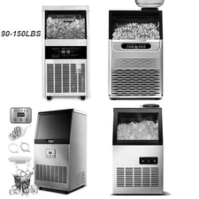 Commercial Ice Maker 90-150lbs Ice Built-in/Freestand Cube Machine Restaurant