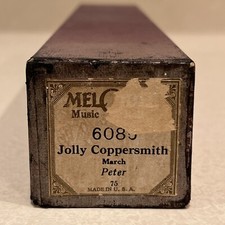 Antique Melodee Music Player Piano Roll 6085 Jolly Coppersmith March Peter Vtg