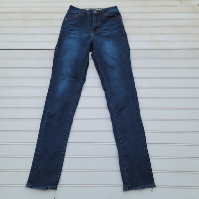 VIP Jeans High Waist Stretchy Women's Dark Blue Mid Rise Size 00 /21