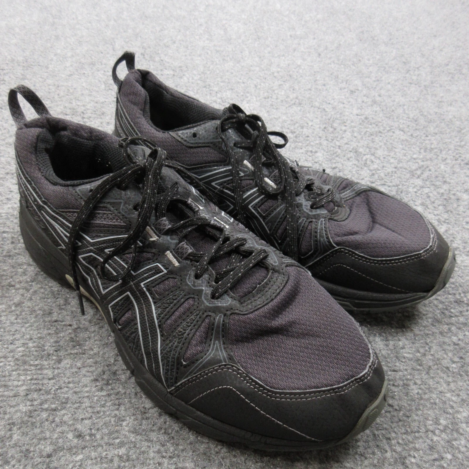 Scarpe Asics Uomo 9.5 Nero Grigio GEL Venture 7 Sneaker Basse Running 1011A561