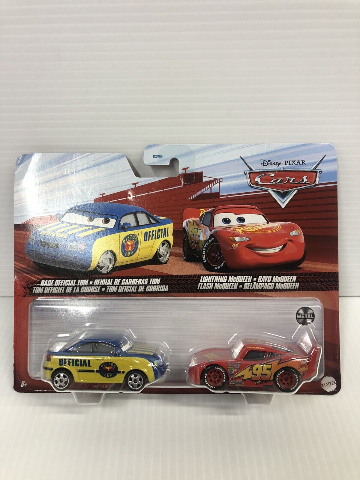 Disney Cars Race Official Tom & Lightning McQueen Diecast Car 1:55 2 Pack  NEW!