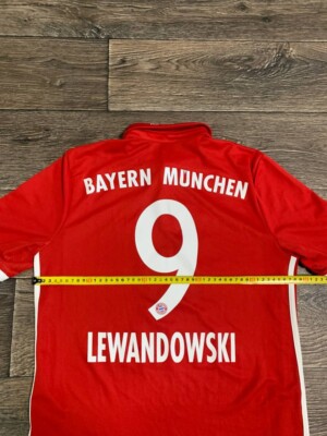 adidas bayern munich jersey 9 lewandowski soccer 20016/17 Size S