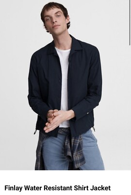 rag and bone mens  jacket shirt Finlay M black Navy NWT 395