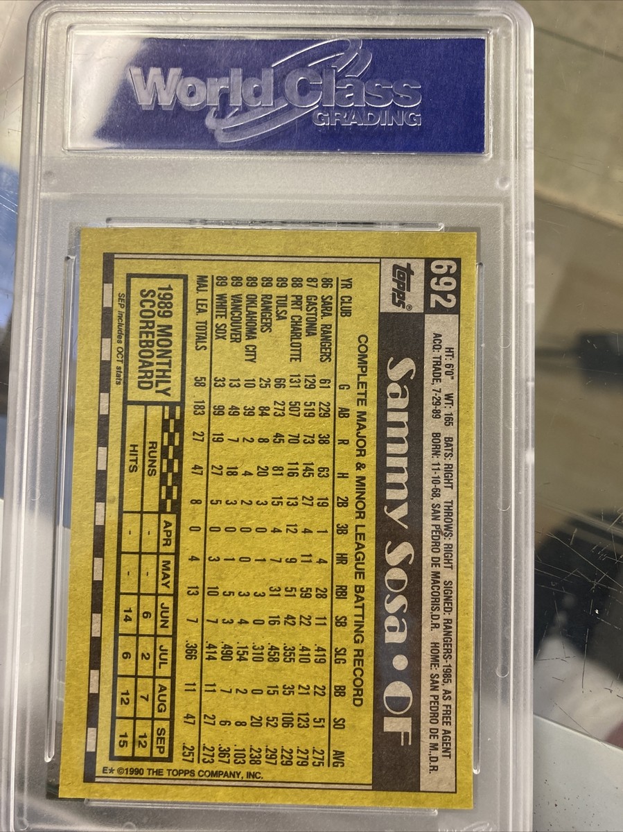 lovelyladylabo ミオサスガ 1990 Topps - SAMMY SOSA - Rookie Card #692 - CHICAGO CUBS