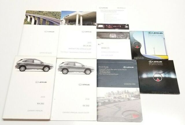 2008 LEXUS RX 350 SUV OWNERS MANUAL USER GUIDE BOOK V6 3.5L AWD FWD