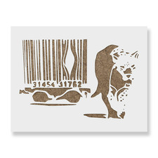 Barcode Tiger Banksy Stencil - Banksy Prints,...