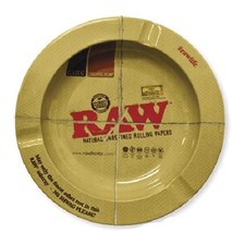 RAW Rolling Papers Round Metal Ashtray - Size: 5.5  X 5.5  X .7  