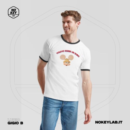 T-shirt Lucio Corsi Volevo Essere Un Duro Sanremo 2025 Meme Topo Gigio Maglia - Bild 2 von 3