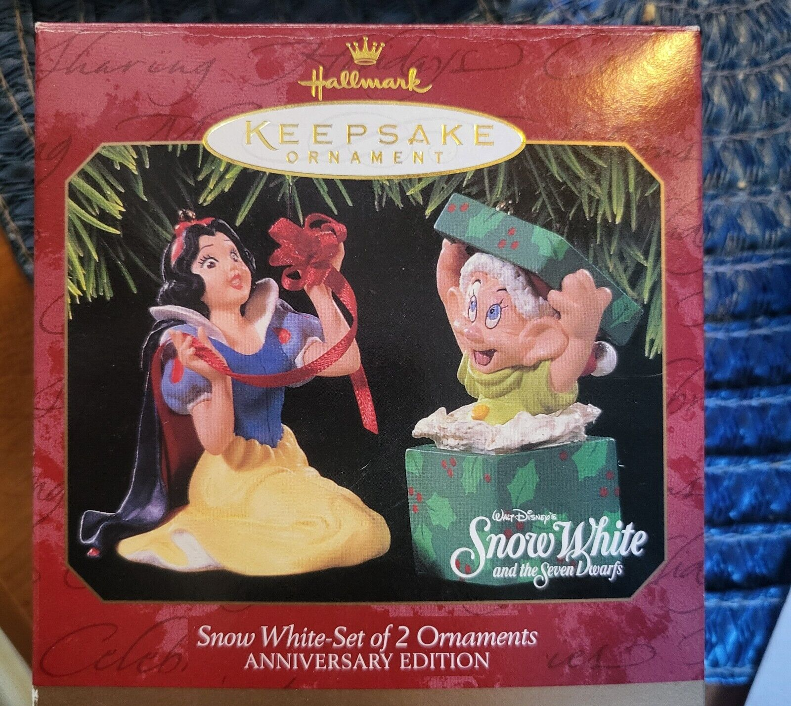 Disney Snow White and Dopey Ornament Set of 2