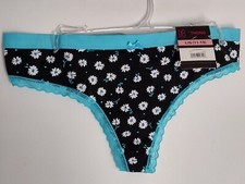 NO BOUNDARIES WOMENS COTTON STRETCH THONG COMFORT WAISTBAND SZ LARGE 11-13 NEW