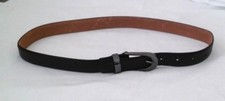 S New Amanda Smith Black Leather Belt Fits 27 - 30 waist