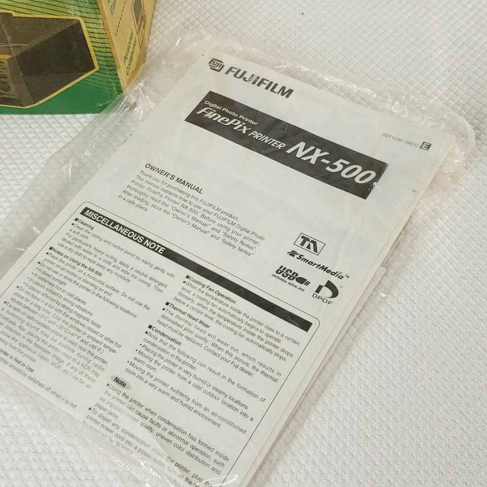 Vintage Fujifilm NX 500 Digital Photo Thermal Printer New Open Box Japan - Image 3 of 4