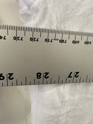 Fred David Blouse Women Plus Size 1X White Casual Grommet Design Button V Neck - Foto 10 di 11