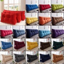 Triangular Wedge Lumbar Pillow Backrest Support Cushion Bolster Soft Headboard
