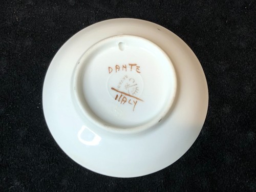 Antique Hand Painted Dante Porcelain Dish, Italy Bavaria Mark - Picture 4 of 7