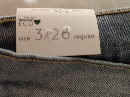 Pantalones de mezclilla de tiro alto con etiquetas Wallflower The Flirty Curvy, talla 3/26 R Alpine Fade - Imagen 6 de 7