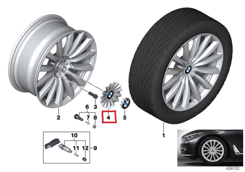 GENUINE NEW BMW WHEEL SILVER HUB CAP V-SPOKE STYLE 620 1 PCS GENUINE NEW BMW WHEEL SILVER HUB CAP V-SPOKE STYLE 620 1 PCS