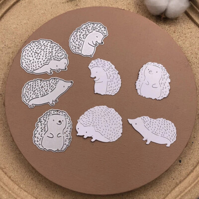 4 Stück Igel Stanzformen Cutting Dies Scrapbooking Stanzschablone Album Karte
