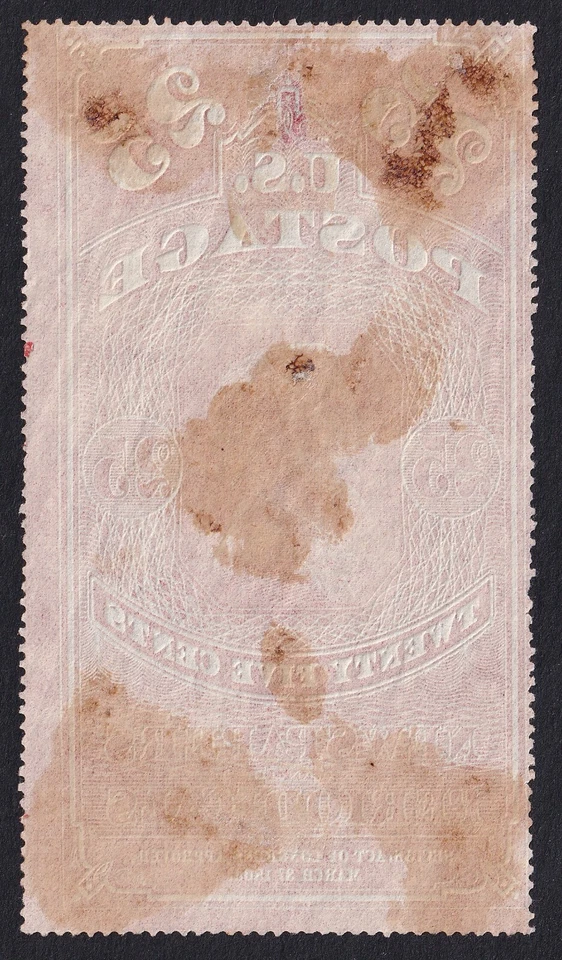 MATT'S STAMPS US SCOTT #PR3a, 25-CENT NEWSPAPER STAMP, MHNGAI, CV $475 - Image 2 of 3