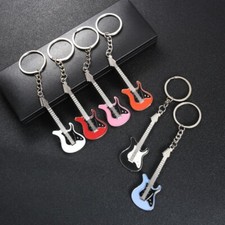 Electric Guitar Stratocaster Instrument Music Musician Keychain Keyring Gift