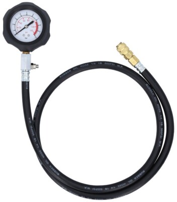 KS Tools 150.1921 Manometer mit Schlauch, 10 bar