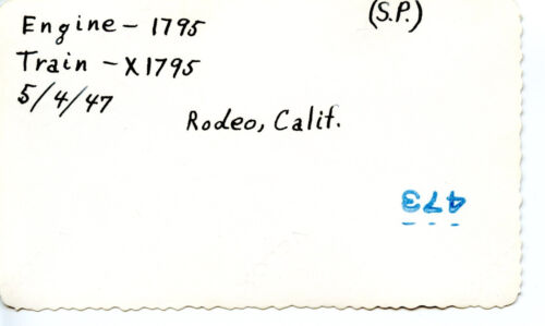25A125 RP 1947 SOUTHERN PACIFIC RAILROAD LOCO #1795 RODEO CA - Picture 2 of 2