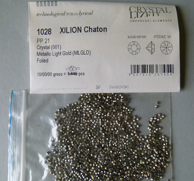 SWAROVSKI Elements 1028 Xilion Chaton PP21 Crystal Metallic Light  1300 Stück
