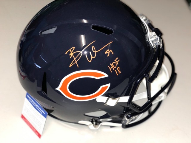 brian urlacher signed helmet