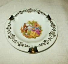Vintage small Limoges ashtray 4" diameter made in France. 