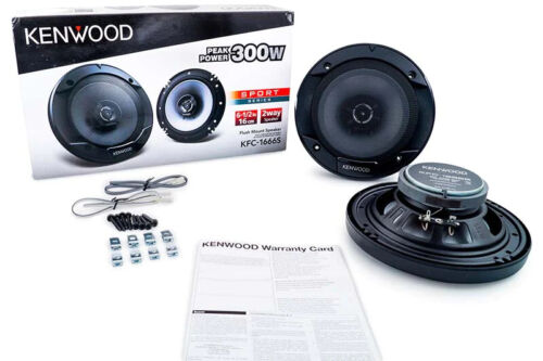  Kenwood Flush Mount KFC-1666S 300 Watts 6.5" 2-Way Car Audio Speakers 6-1/2" - Picture 1 of 6