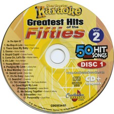 THE FIFTIES HITS Chartbuster CB-5034 KARAOKE 3 CD G 50 SONGS new inWHITE SLEEVES