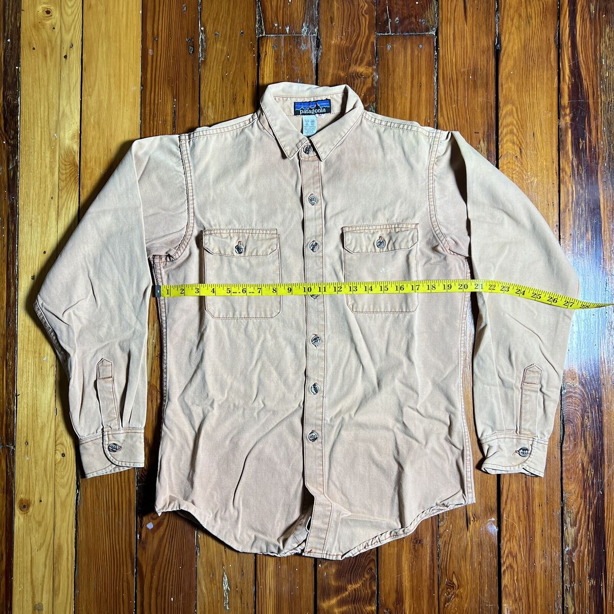 VINTAGE Patagonia Shirt Tan Mens Medium Long Sleeve Button VINTAGE Patagonia Shirt Tan Mens Medium Long Sleeve Button