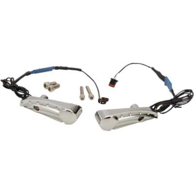 Covingtons Customs Chrome Flush Front Billet Turn Signals Harley FLTR 15-17