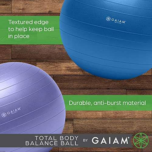 Gaiam 05-52205 Total Body Balance Ball Kit - Includes 75cm Anti-Burst Stability - Picture 4 of 4