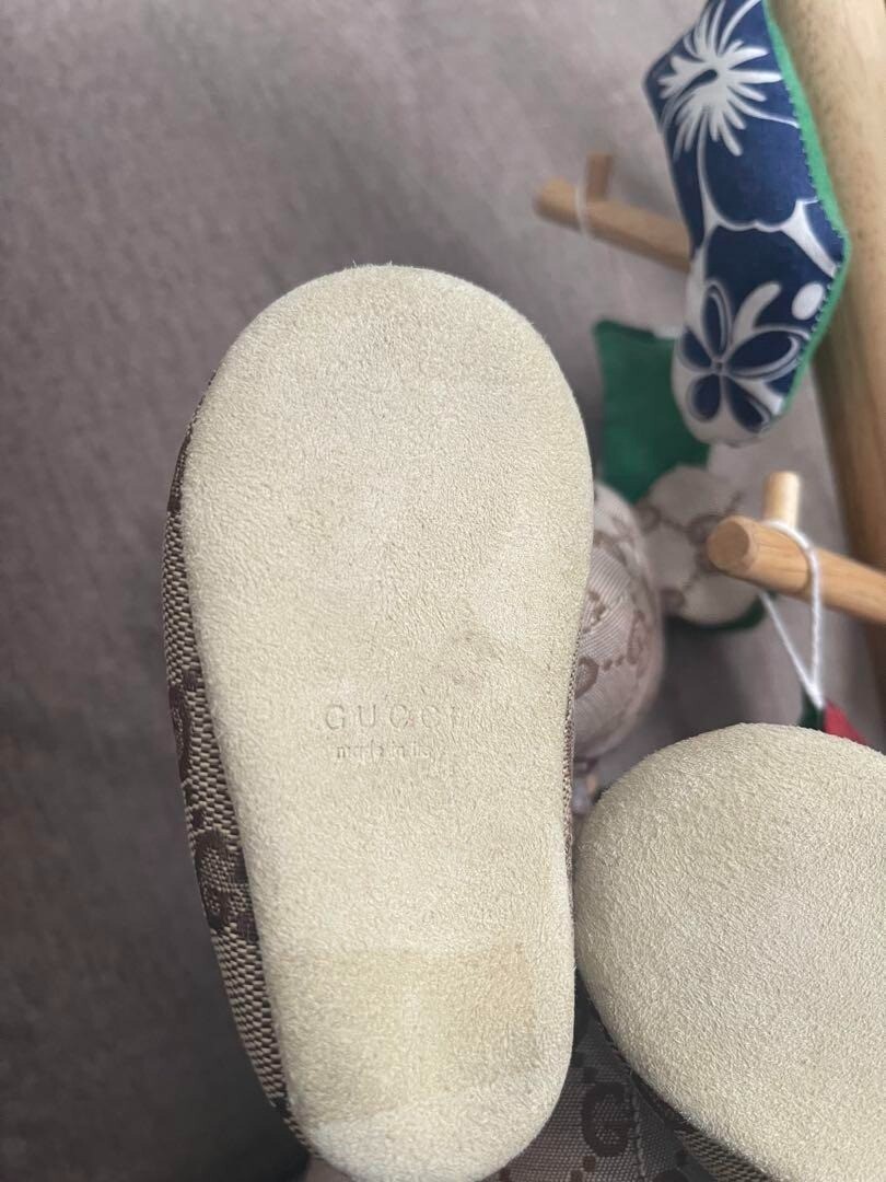 G282 GUCCI モノグラム　テディベア GUCCI GG Pattern Monogram Teddy Bear Beige Canvas Plush Doll