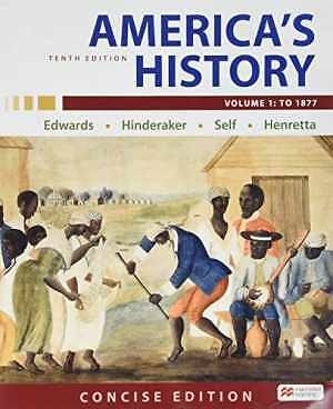 America's History: Concise - Paperback, by Edwards Rebecca; Hinderaker - Good