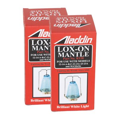 Aladdin Lox-on R150 Oil Lamp Mantle for Brighter Light, 2 Pack | eBay
